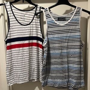 Striped Tank Tops - Navy, Red & Blue